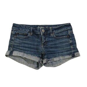 [American Eagle] Low Rise Stretch Cuffed Jean Shorts - Size 2